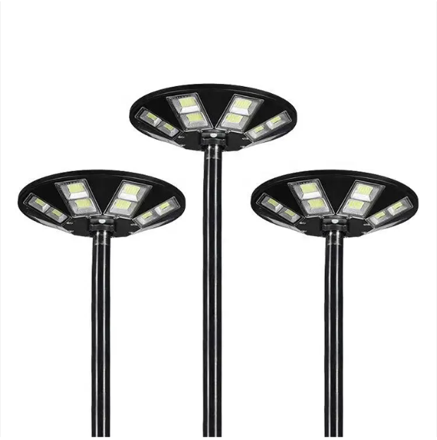 Ensemble Poteau ajustable et Lampe solaire à LED étanche - Lampadaire idéal pour un grand jardin ou à proximité d&