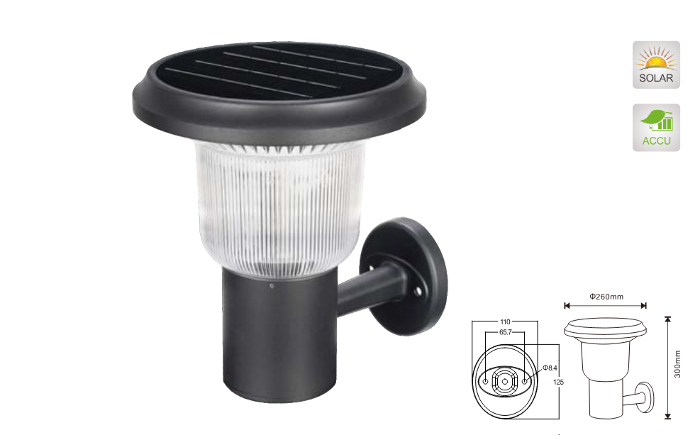 Lampe solaire murale Style Luciole Moderne - 11