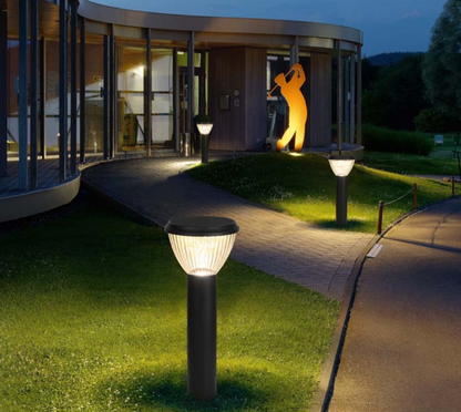 Solar-Wege- und Gartenlampe im Retro-Stil