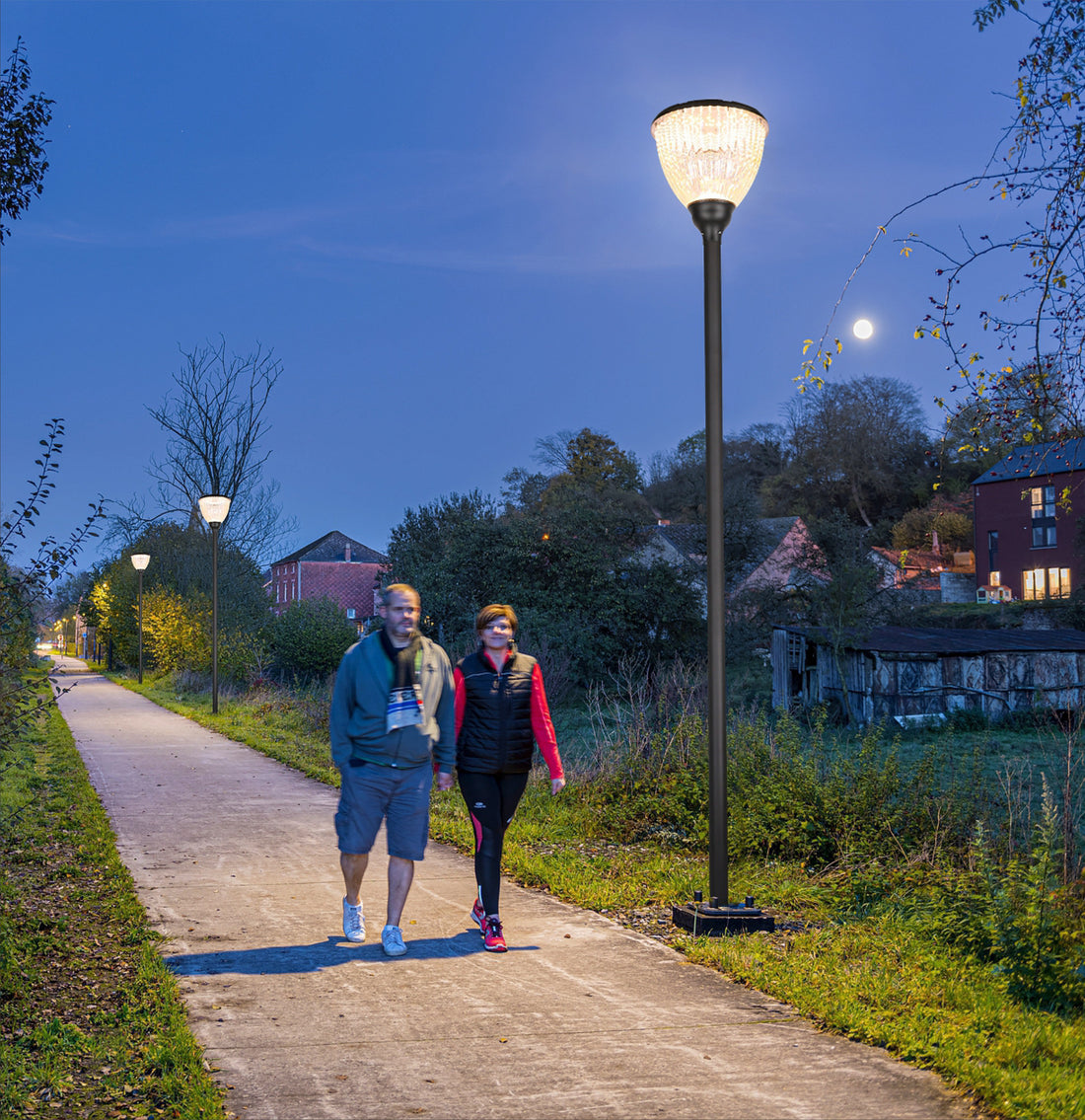 Lampadaire solaire à LED modèle Renaissance