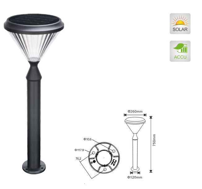 Baroque Style Garden Solar Lamp